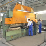 Abkantpresse 150 Tonnen - Breite 5000 mm - Blechdicke max. 4 mm bei 4000 mm Breite